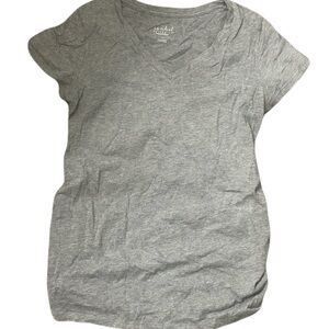 Isabel Maternity Grey V-Neck T-Shirt XS